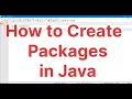 How to create Packages in java using Notepad How to Compile and Run user defined packages in java
