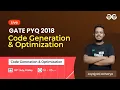 GATE PYQ - Code Generation and Optimization Continued Joyojyoti Acharya GeeksforGeeks GATE