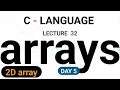 2 Dimensional Array Array in C Language in hindi