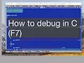 How to debug your c program using turboc