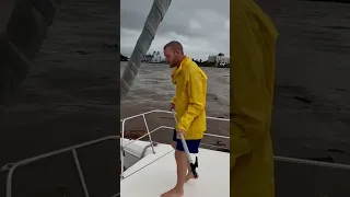 Flooding harbor in Samoa / Storm Season