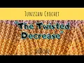 Twisted Decrease in Tunisian crochet