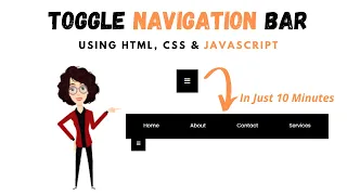 Create a Toggle Navigation Bar Using HTML CSS JAVASCRIPT