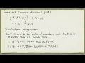 Euclidean algorithm for finding GCD