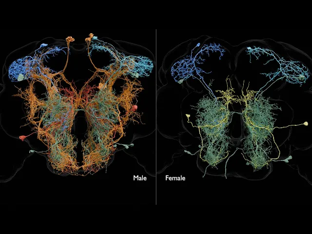 Sexual dimorphism in the fruit fly central nervous system