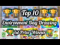 Top 10 Environment day poster drawing award winning drawings world environment day best drawing