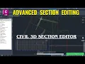 How to Edit Section Using Section Editor in AutoCAD Civil 3d Advanced Civil 3d Complete Course