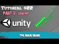Tutorial - Third Person Shooter Main Menu Part 3 Loading Screen TPS Unity 3D Tutorial By RHS