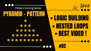 Java program to print pyramid pattern Nested for loop Pattern solving series