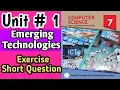 7th Class Computer New Book Chapter 1 Emerging Technologies Class 7th Computer SNC 2023-24