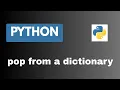 pop and popitem dictionary methods