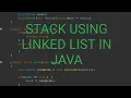 STACK USING LINKED LIST IN JAVA BY TAAWAN