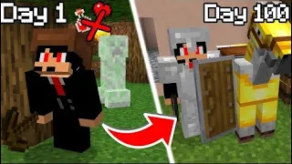 قضيت 100 يوم بدون هيل في ماين كرافت هاردكور 