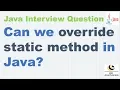 Can we override static method in Java can we override static method in child class