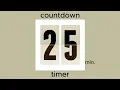 25 min countdown timer sand design flip timer no music only bell productivity