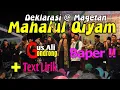 Download Lagu Mahalul Qiyam FULL text Gus Ali Gondrong