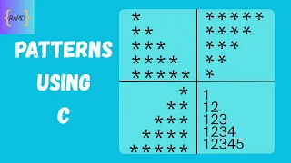 patterns using C Star pattern using C number pattern using C