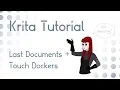Krita Tutorial 4 1 Last Document and Touch Dockers