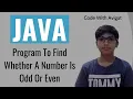 Program To Find Whether A Number Is Odd Or Even Java Tutorial