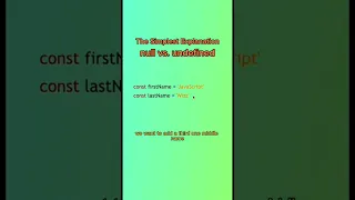 Null vs undefined - the simplest explanation