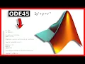 Como resolver una Ecuacion Diferencial Ordinaria en Matlab ODE45