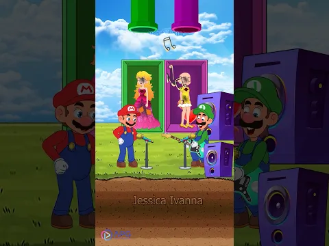 The Ultimate Music Battle 🎤🔥 Mario vs Luigi to Rescue Princess Peach & Daisy! 🎶👑 #shorts #mario