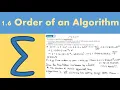 1 6 Order of an algorithm DECISION 1 - Chapter 1 Algorithms