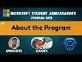 Microsoft Student Ambassador Program 2025 All Details By Aman Patel MSA 2025