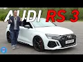 Driving the 2022 Audi RS3 on a high-speed oval track