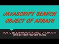 Search through array of objects