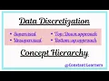 Data Discretization Supervised Unsupervised Top-down Bottom-up Concept Hierarchy Generation
