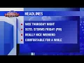 Thursday night weather update - chance for rain Friday evening