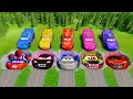 Mega Pixar Cars Pit Transform Lightning McQueen Into Evil Mcqueen BeamNG Drive Battle