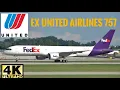 Download Lagu EX United Airlines Boeing 757 Now FedEx Cargo Freighter airplane taking off  N782FD