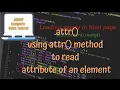 jQuery Tutorials - using jquery attr method to read an attribute of an existing element