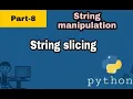 String manipulation in Python-In Hindi- PYTHON Python tutorial for beginners