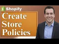 How To Create Store Policies In Shopify Shopify Help Center 2026 Guide