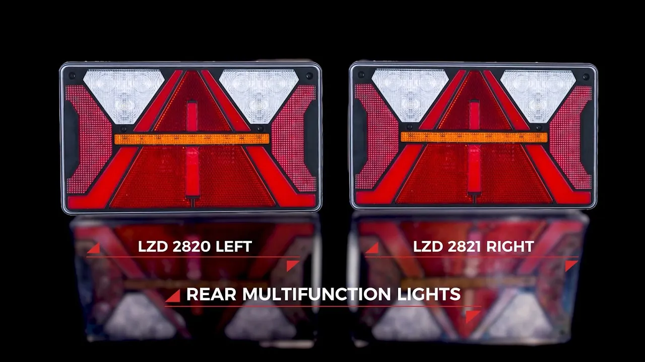 Video: LED neon achterlicht links 12-24v 5-PIN's | VC-5101B5