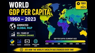 World GDP Per Capita 1960 2023 Animated Global Map Python Plotly