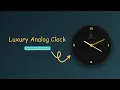 Luxury Analog Clock using HTML CSS JavaScript Smooth Animation Modern UI