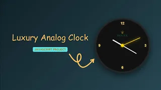 Luxury Analog Clock using HTML CSS JavaScript Smooth Animation Modern UI