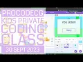 ProCodeCG Kids Private Coding Class - Naquita