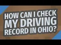 How can I check my driving record in Ohio