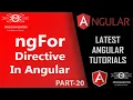 20 For Loop In Angular ngFor Directive Angular Angular ngFor Angular For Loop
