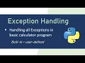 Exception Handling in Python Exercise Advanced Python Tutorial