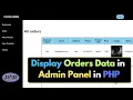 Show all Order Data from Database in Admin using PHP PHP E-Commerce Project Tutorial