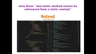 non static method cannot be referenced from a static context error in java