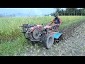 Lagu Power Tiller Hand Tractor Working on Wet Topsoil