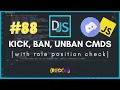 Moderation with Advanced Role Positions Check KICK BAN UNBAN discord js tutorials