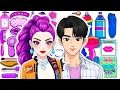 Download Lagu 🎤 Paper DIY🎤  KPOP DEMON HUNTERS Rumi x Jinu Couple Love Skincare + Makeup Blind Bag Unboxing💄